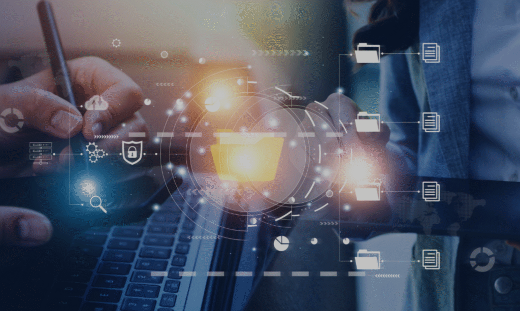 Strona główna Certyfikat ISO 9001 symbolizujący system zarządzania jakością w firmie, połączony z nowoczesnymi technologiami i innowacjami biznesowymi.